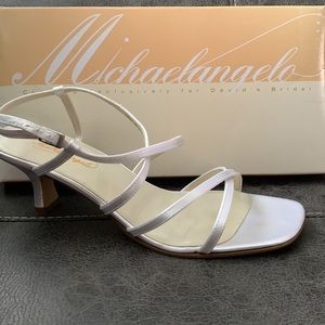 Low heel size 9 women’s white dress sandal